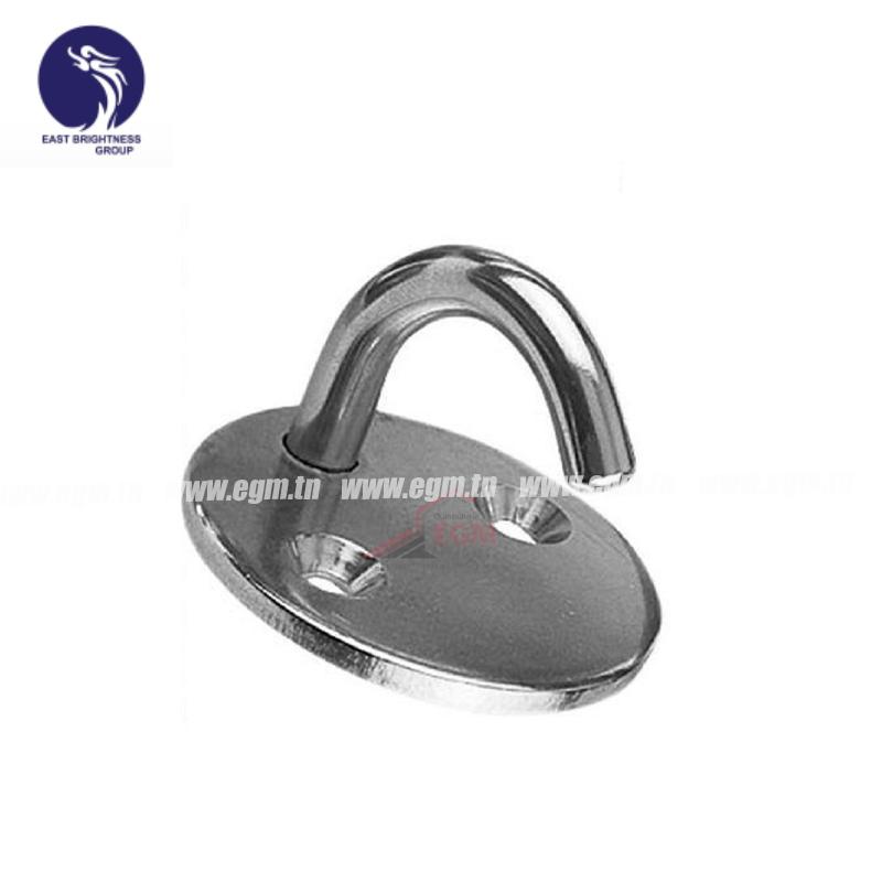 PONTET AVEC CROCHET A PLATINE RONDE EN INOX (PM) EAST