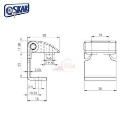 CHARNIÈRE D'ANGLE DE PANNEAU OSKAR - Image 2