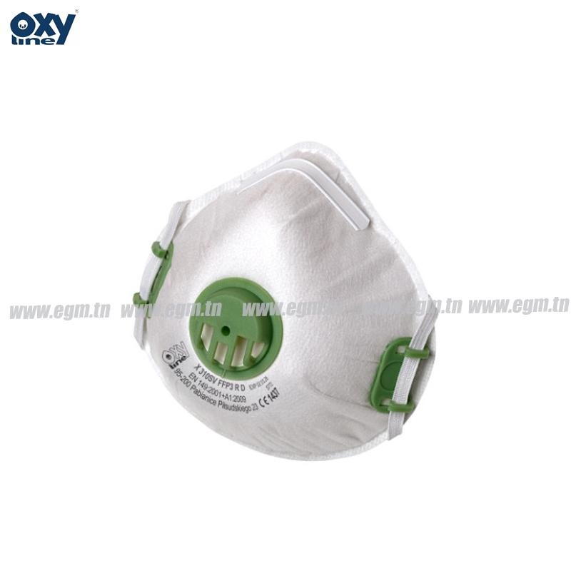 MASQUE ANTI POUSSIÈRE D’EXPIRATION X310 SV FFP3 RD A VALVE OXYLINE
