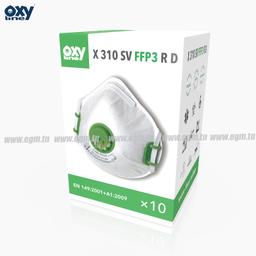 MASQUE ANTI POUSSIÈRE D’EXPIRATION X310 SV FFP3 RD A VALVE OXYLINE - Image 2