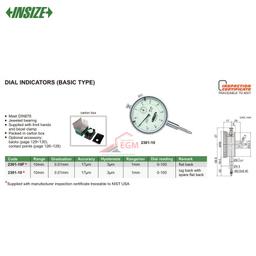 COMPARATEUR A CADRON D58 0-10 "0.01" INSIZE - Image 2