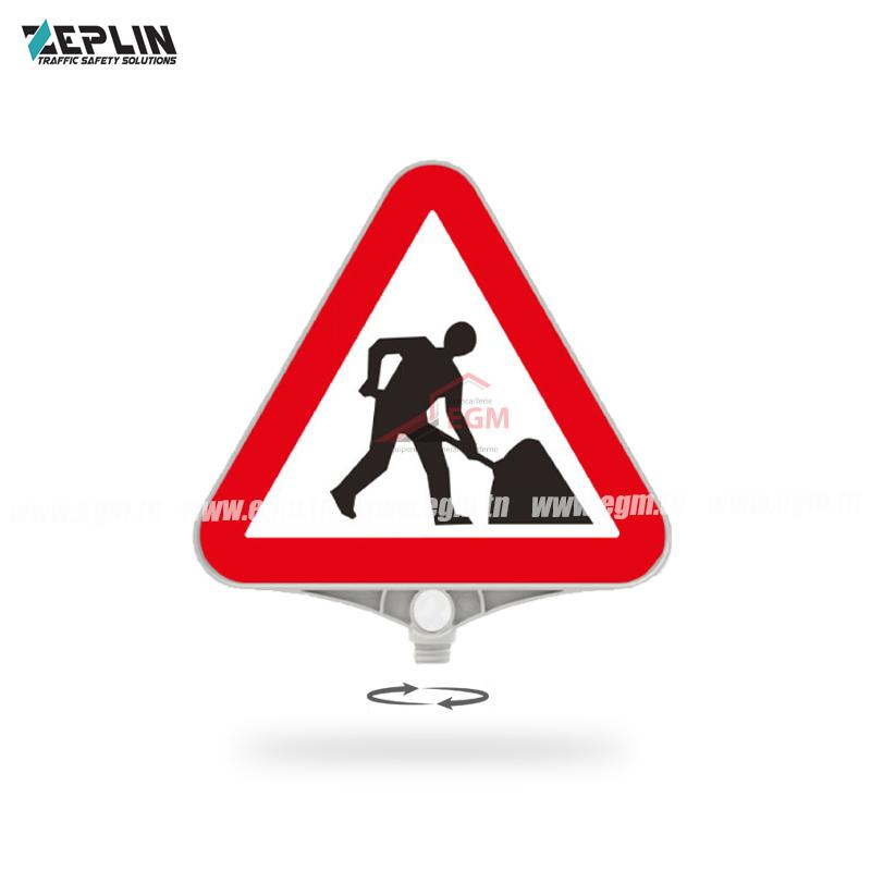 PANNEAU ATTENTION TRAVAUX REFLECHISSANT ZEPLIN