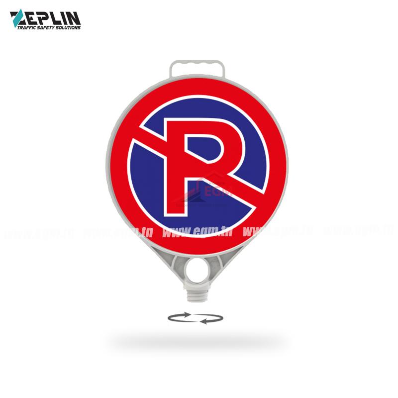 PANNEAU DE STATIONNEMENT INTERDIT REFLECHISSANT ZEPLIN