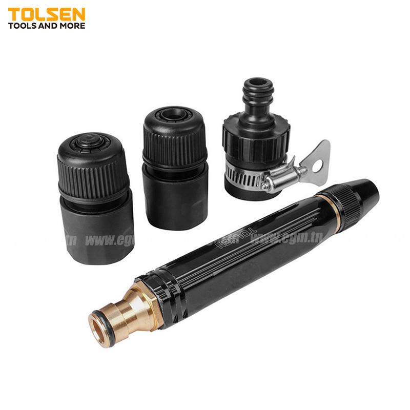 JET D'EAU REGLABLE AVEC RACCORD RAPIDE EN ALUMINIUM et CUIVRE 1/2" TOLSEN