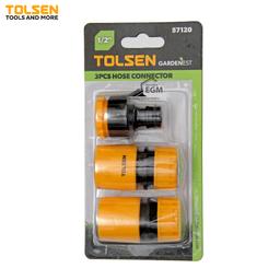 KIT DE 3 RACCORDS RAPIDE P TUYAU ARROSAGE 1/2" TOLSEN - Image 2