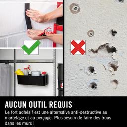 ATTACHES RAPIDES ADHESIVES CARRES 20X20 24PCS NOIR CORA - Image 2