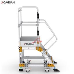 ECHELLE A PLATFORME INDUSTRIELLE EN ALUMINIUM EP2 3 MARCHE CAGSON - Image 2