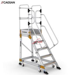 ECHELLE A PLATFORME INDUSTRIELLE EN ALUMINIUM EP4 5 MARCHE CAGSON - Image 1