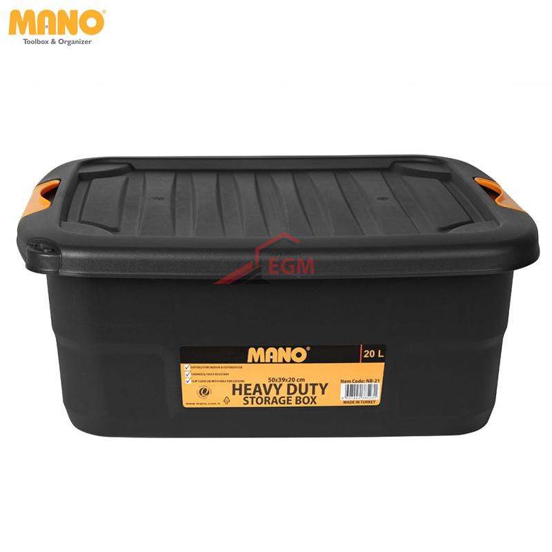 BOITE DE STOCKAGE AVEC COUVERCLE 20L MANO