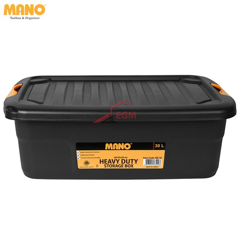 BOITE DE STOCKAGE AVEC COUVERCLE 30L MANO