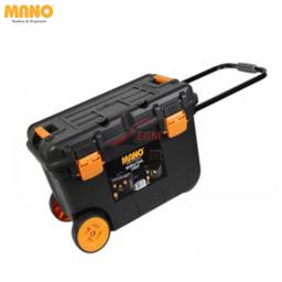 BOITE A OUTIL PLASTIQUE A CHARIOT NOIR MANO - Image 2