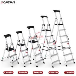 ESCABEAU ALUMINIUM HAZAR PRO 3-4-5-6-7 MARCHE CAGSON - Image 1