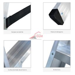 ESCABEAU 9 MARCHES ALUMINIUM DOUBLE EVEREST PRO CAGSON - Image 4
