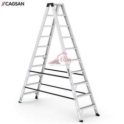 ESCABEAU 10 MARCHES ALUMINIUM DOUBLE EVEREST PRO CAGSON - Image 1