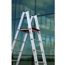 ECHELLE DOUBLE ALUMINIUM A PLATEFORME 2X9 MARCHES CAGSON - Image 9