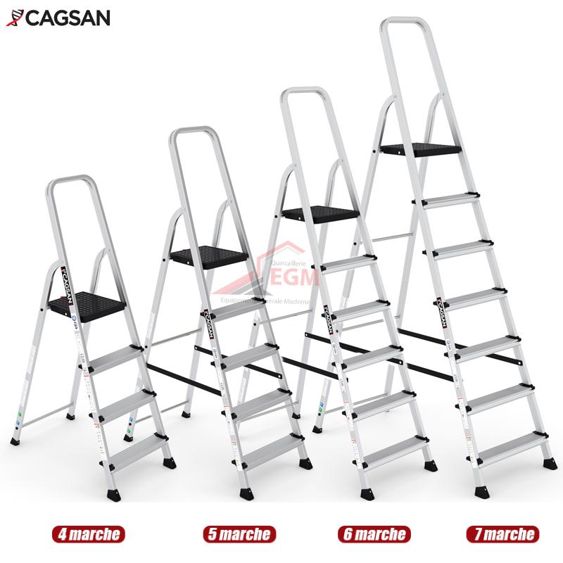 ESCABEAU-ALUMINIUM 4-5-6-7 MARCHES BERGAMA CAGSON