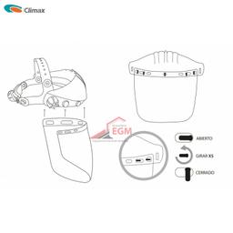 MASQUE VISIÈRE DE PROTECTION INCOLORE 324 CLIMAX - Image 2