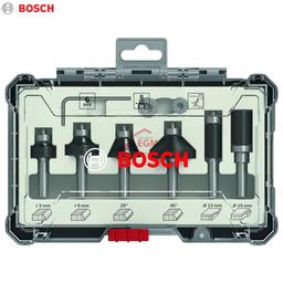 COFFRET DE 6 FRAISE DEFONCEUSE A AFFLEURER A QUEUE 8.0MM BOSCH - Image 1