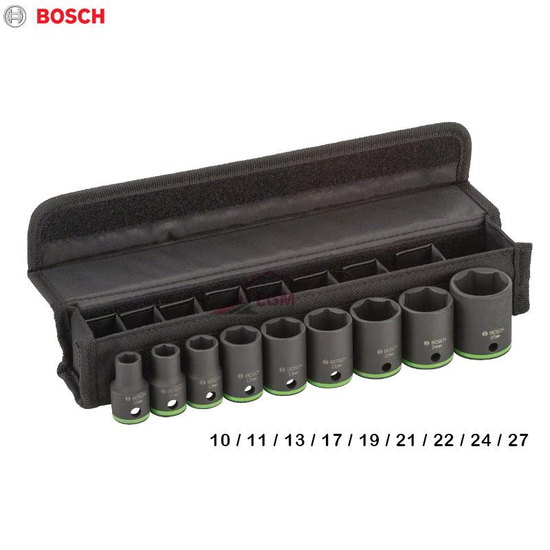 COFFRE CLE DOUIL IMPACT SERIE COURTE 9PCS 1/2" BOSCH