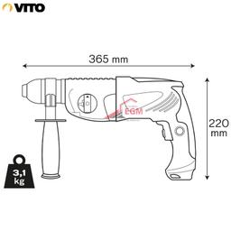 PERCEUSE PERFORATEUR SDS PLUS 3.0KG 850W VITO - Image 4