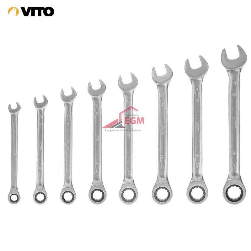 JEU CLE A MIXTE A CLIQUET DROITE 8PCS CR-V VITO