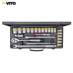 COFRE CLE DOUILLE 1/2" CR-V 10-32 24 PCS METALIQUE VITO - Image 1