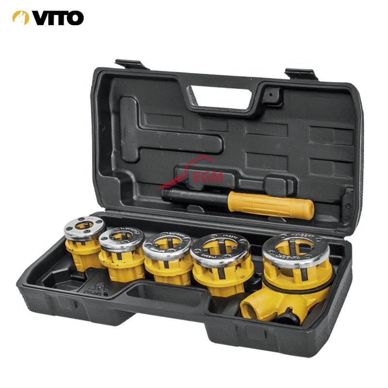 BTE FILIERE BSPT AVEC CLIQUET 7PCS 3/8"/1/2"/3/4"/1"/ 1"1/4 VITO
