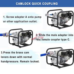 RACCORD A CAME ADAPTATEUR FILTE FEMEL EN ALUMINUM TYPE "A" - Image 3