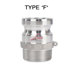 RACCORD A CAME ADAPTATEUR FILTE MALE EN ALUMINUM TYPE "F" - Image 1