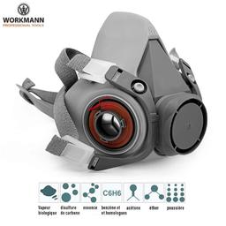 MASQUE DE PROTECTION ANTI GAZ DOUBLE FILTRE WORKMANN - Image 2