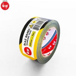 ROULEAU RUBAN SIGNALISATION ADHESIF JAUNE ET NOIR 50MMX33M VE-QE - Image 1