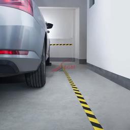 ROULEAU RUBAN SIGNALISATION ADHESIF JAUNE ET NOIR 50MMX33M VE-QE - Image 3