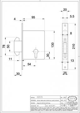 SERRURE A CROCHET POUR PORTRAIL ART.2570 DOUBLE IBFM - Image 3