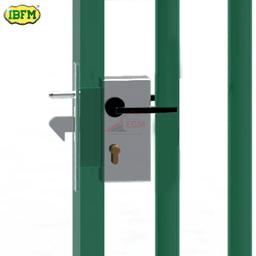 SERRURE A CROCHET POUR PORTRAIL SANS GACHE+CYL ART.447 GM IBFM - Image 3