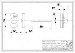 FERMETURE DE TOILETTE EN PLASTIQUE AVEC CYLINDRE OVALE ART.47/O IBFM - Image 2