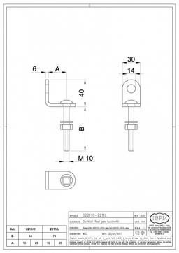OEILLETS FIXES POUR CADENAS 16MM IBFM - Image 2
