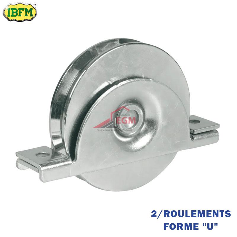 GALLET EN ACIER A SUPPORT INTERNE 2/ROULEMENTS ART.392/A FORME "U" IBFM