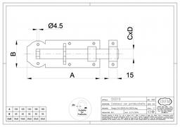 VERROUX PLAT PORTE CADNAS ART.19 140MM IBFM - Image 2
