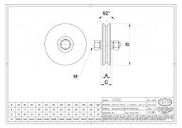 GALLET EN ACIER SIMPLE 1/ROULEMENTS ART.360 FORME "V" IBFM - Image 2