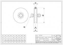 GALLET EN ACIER SIMPLE 1/ROULEMENTS ART.361 FORME "U" IBFM - Image 2
