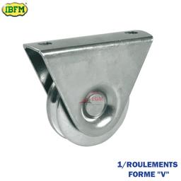 GALLET EN ACIER A SUPPORT TROUE 1/ROULEMENTS D 60 FORME "V" IBFM - Image 1