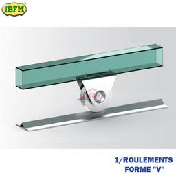 GALLET EN ACIER A SUPPORT TROUE 1/ROULEMENTS D 60 FORME "V" IBFM - Image 3