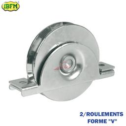 GALLET EN ACIER A SUPPORT INTERNE 2/ROULEMENTS ART.393/A FORME "V" IBFM - Image 1