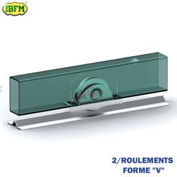 GALLET EN ACIER A SUPPORT INTERNE 2/ROULEMENTS ART.393/A FORME "V" IBFM - Image 3
