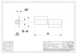 PAUMELLE A SOUDER PIVOT DEGONDABLE ART.419 IBFM - Image 2