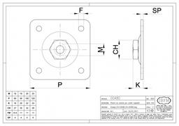PLAQUE A VISSER POUR PIVOT REGLABLE ART.480 IBFM - Image 2