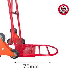 DIABLE POUR BAGAGE DE 6 ROUE D160MM A 2 PELLES FIX & PLIABLE - Image 4