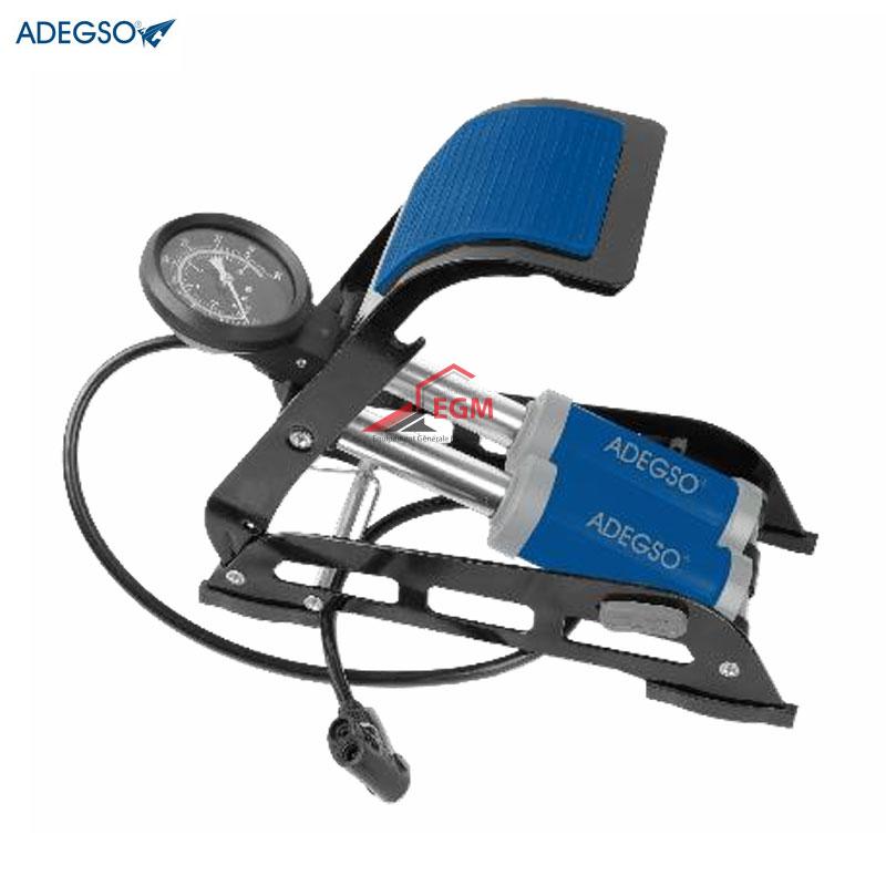 POMPE DE GONFLAGE A PIED DOUBLE AVEC MANO 295MM ADEGSO