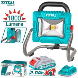 PROJECTEUR SANS FIL 20V AVEC 1 BATTERIE & 1 CHARGEUR TOTAL - Image 1