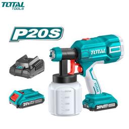 PISTOLET PEINTURE SANS FIL 20V AVEC 1 BATTERIE & 1 CHARGEUR TOTAL - Image 1